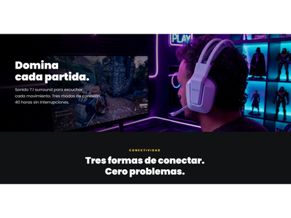Audífono Gamer Inalámbrico Zenit Elite Bluetooth Rgb Bl Levo
