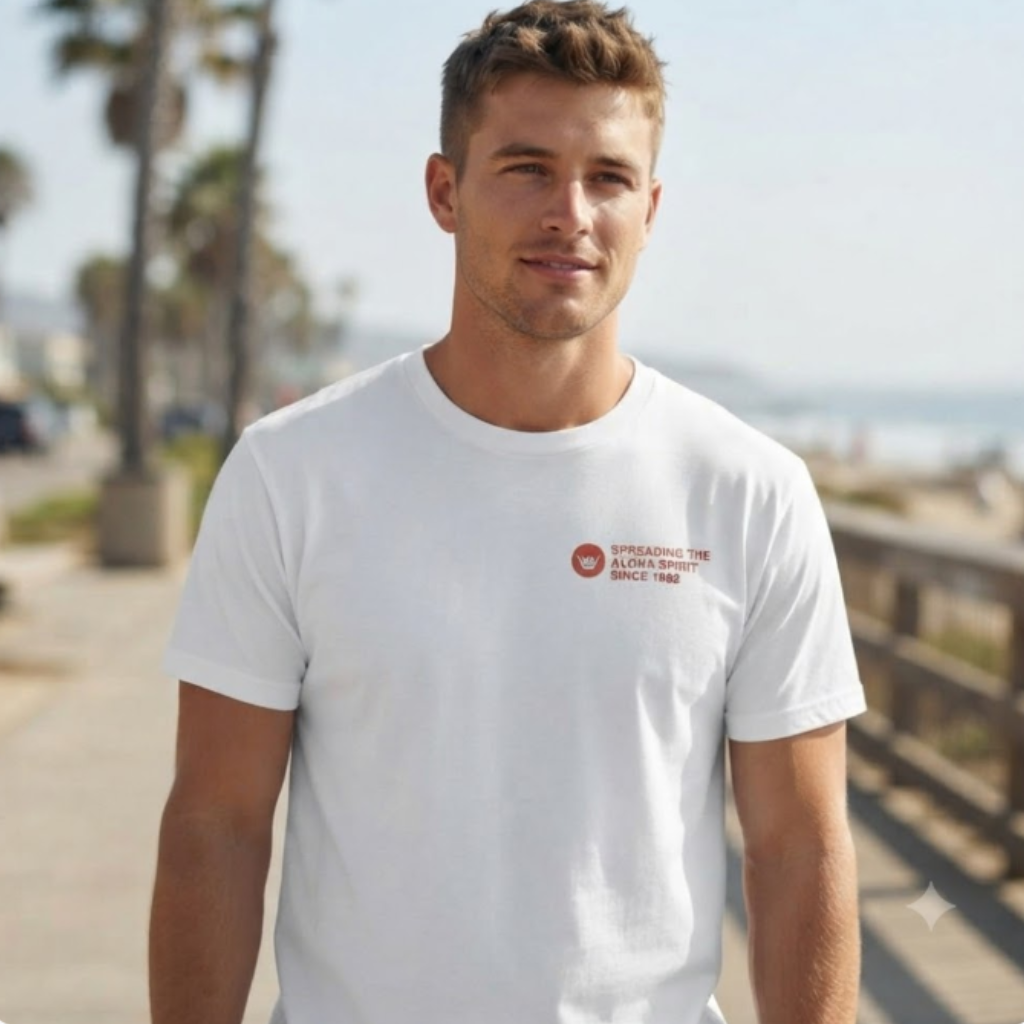 Polera Hombre T-Shirt Hang Loose Off White Spirit Aloha