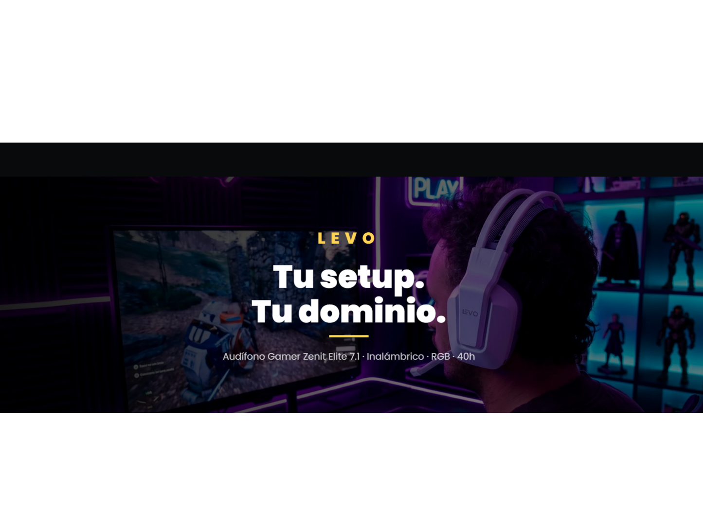 Audífono Gamer Inalámbrico Zenit Elite Bluetooth Rgb Bl Levo