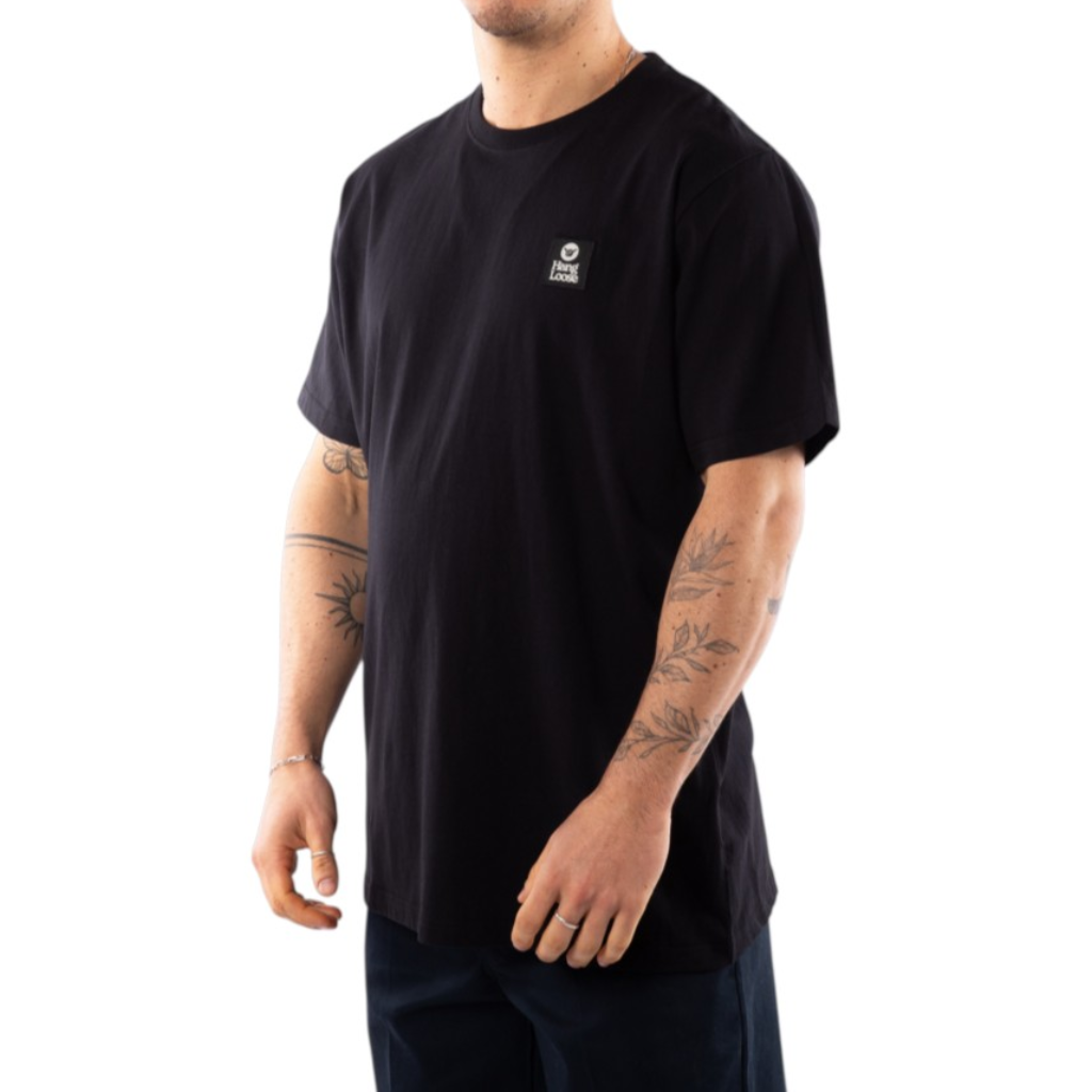 Polera Hombre T-Shirt Hang Loose Black Shaka Essencial