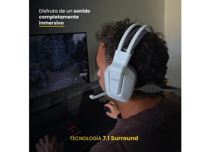 Audífono Gamer Inalámbrico Zenit Elite Bluetooth Rgb Bl Levo