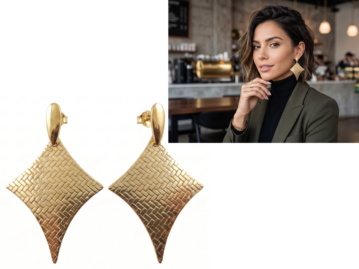 Aros Dorado !Incluye estuche de regalo! 💓