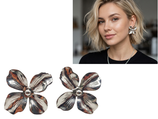 Aros Plateado !Incluye estuche de regalo! 💓