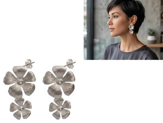 Aros Plateado !Incluye estuche de regalo! 💓