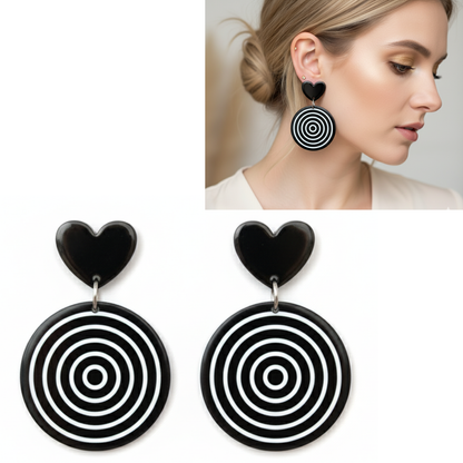 💖Aros Corazón & Espiral ¡Recibe GRATIS su Estuche de Regalo!🌀👀