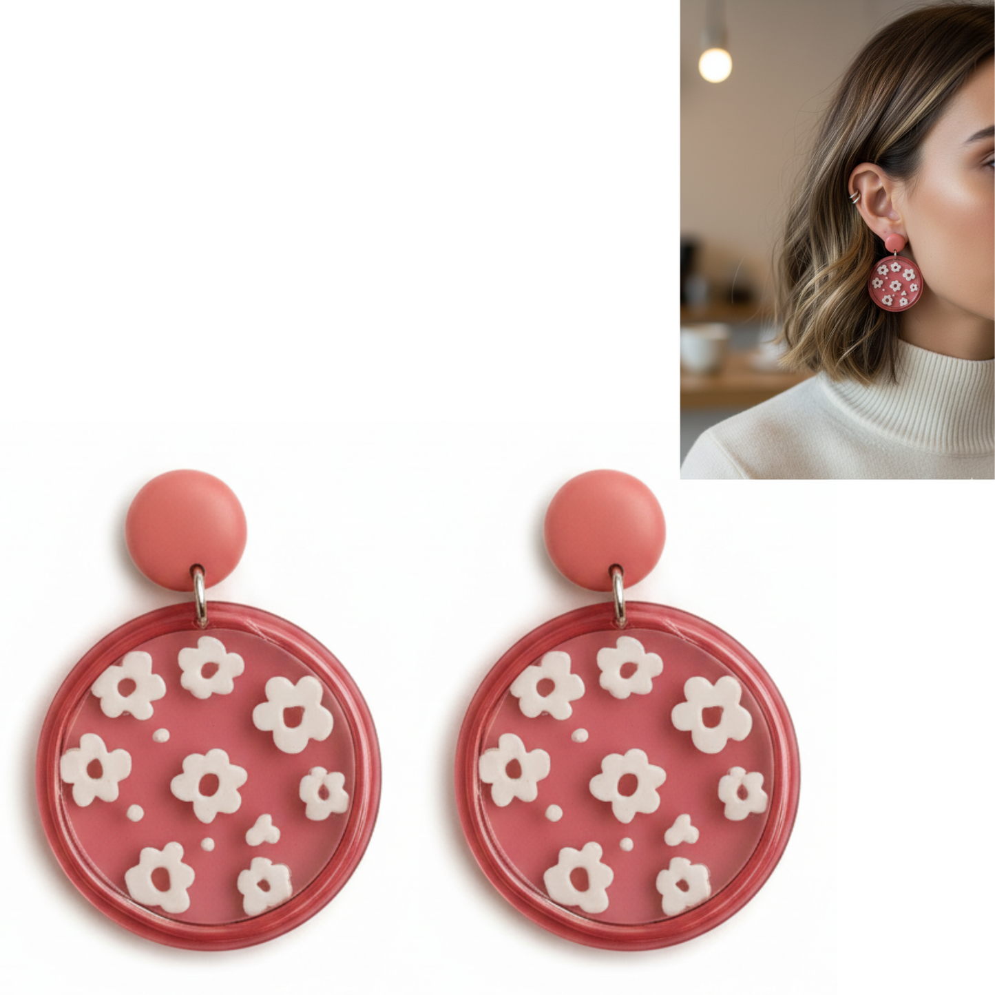 🌸Aros Flower Power ¡Recibe GRATIS su Estuche de Regalo!💖