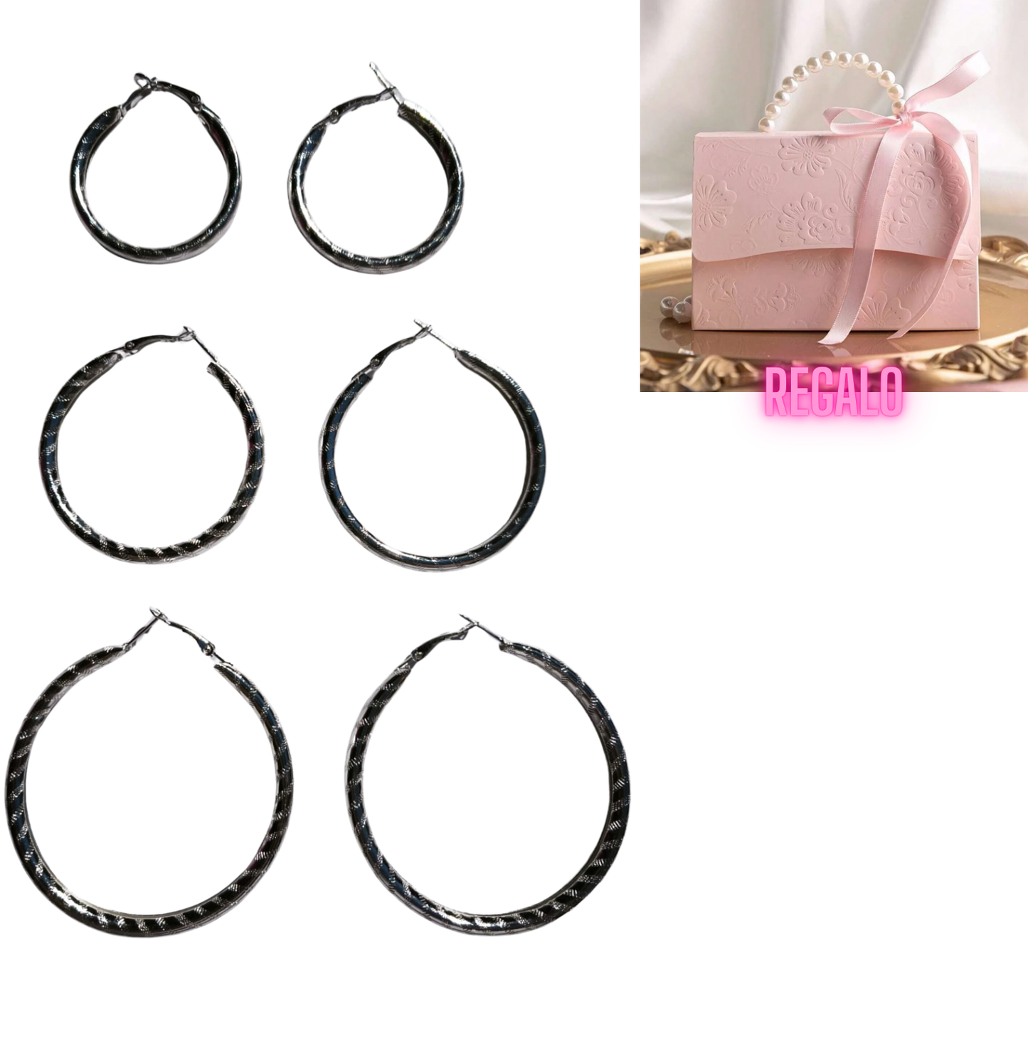 ✨Set de Argollas  ¡Recibe GRATIS su Estuche de Regalo!✨