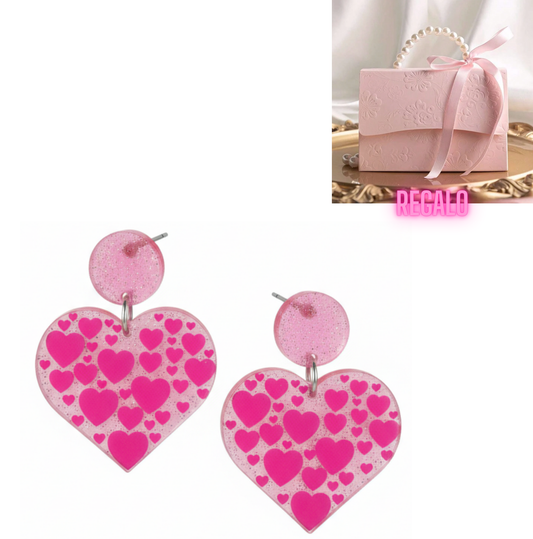 💖Aros Heart Pop ¡Recibe GRATIS su Estuche de Regalo!💖
