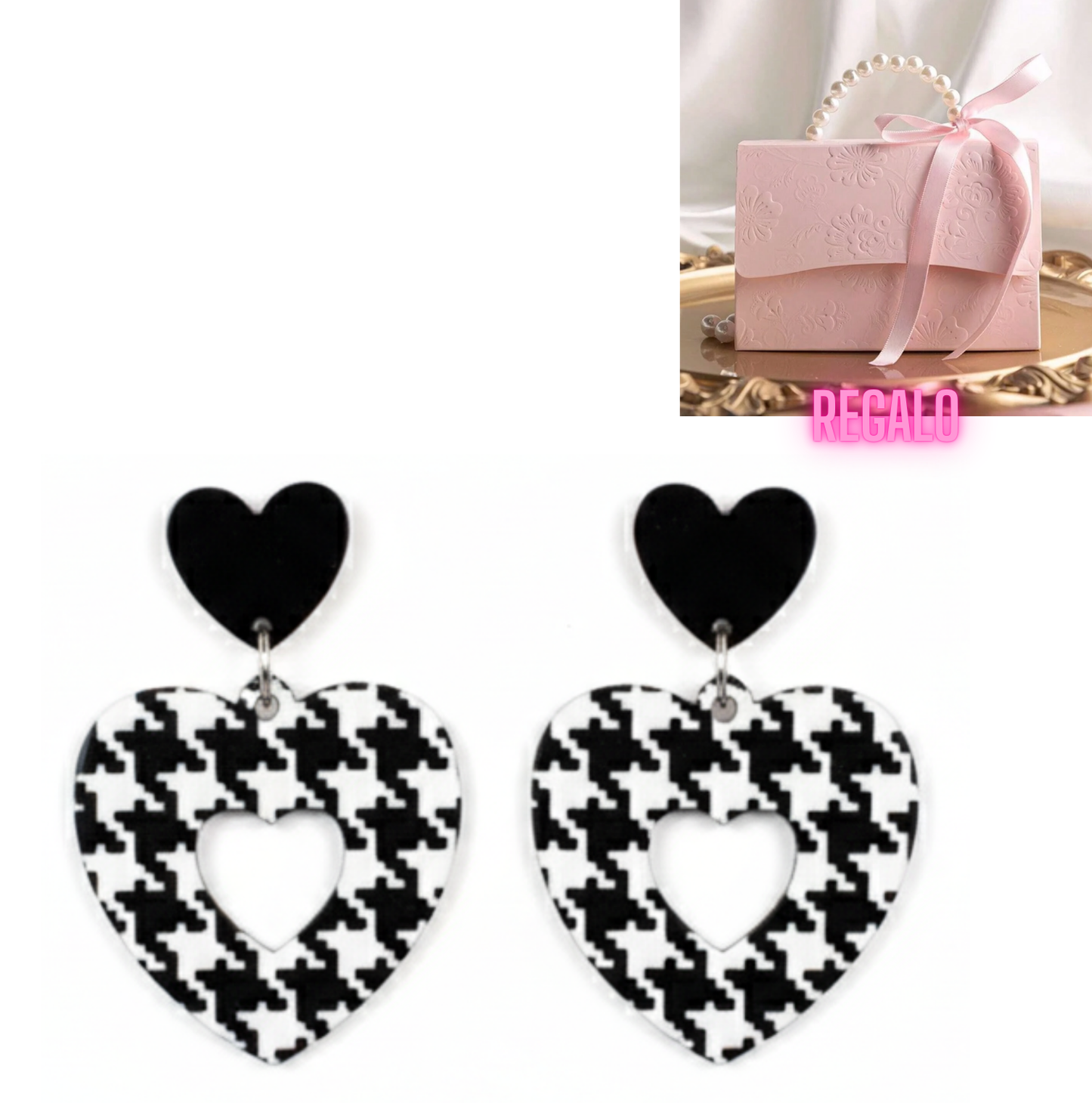 💘Aros Corazón que Robarán Miradas ¡Recibe GRATIS su Estuche de Regalo!😍