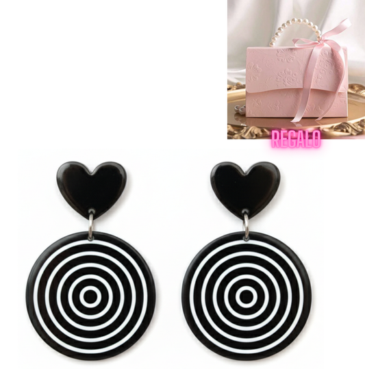 💖Aros Corazón & Espiral ¡Recibe GRATIS su Estuche de Regalo!🌀👀