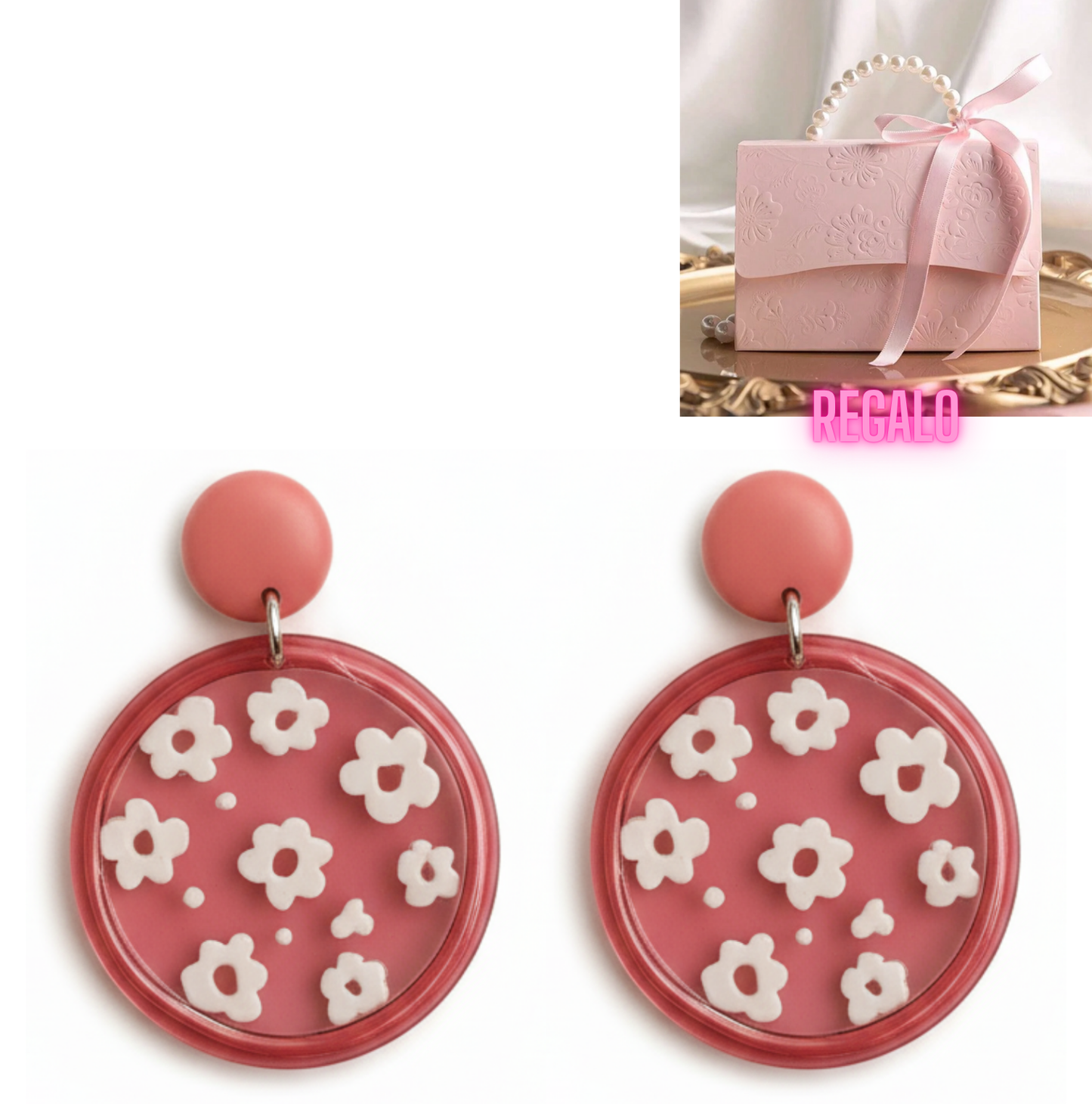 🌸Aros Flower Power ¡Recibe GRATIS su Estuche de Regalo!💖