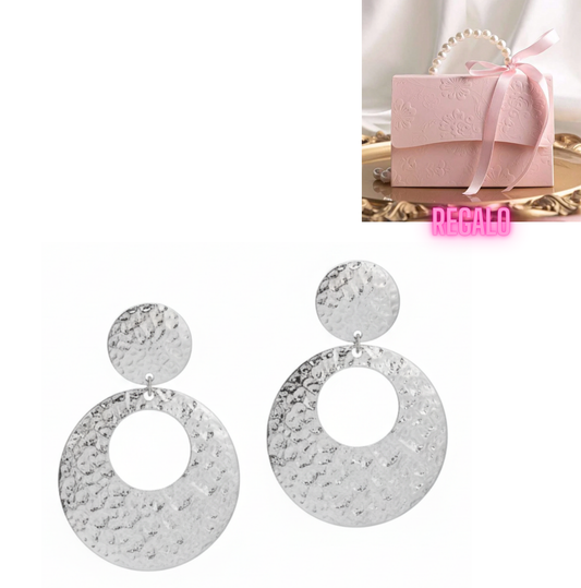 🤩 Aros Círculos Texturizados ¡Recibe GRATIS su Estuche de Regalo! 🤍