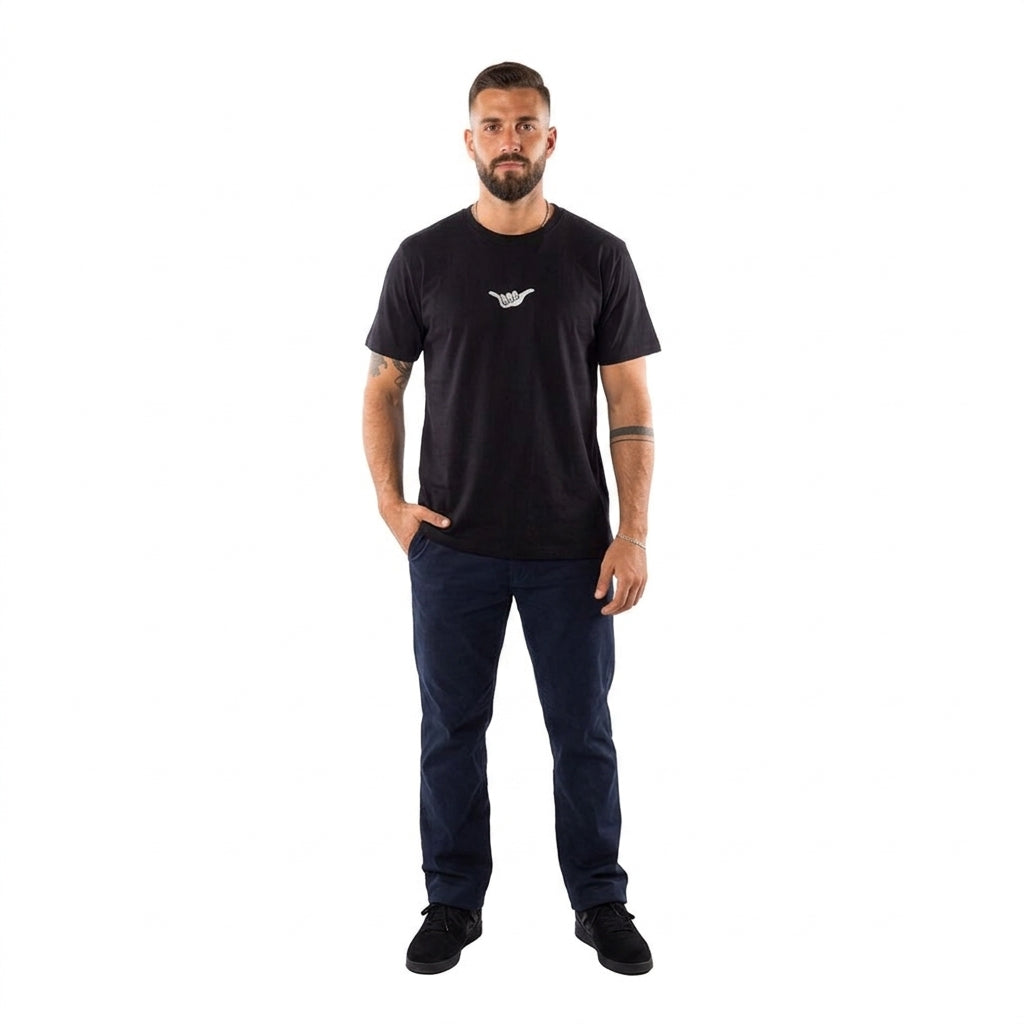 Polera Hombre T-Shirt Hang Loose Black Essencial