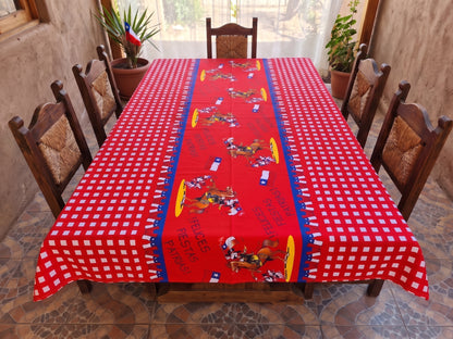 💖 Mantel Fiestas Patrias Diseño Condorito - Género 150x200cms