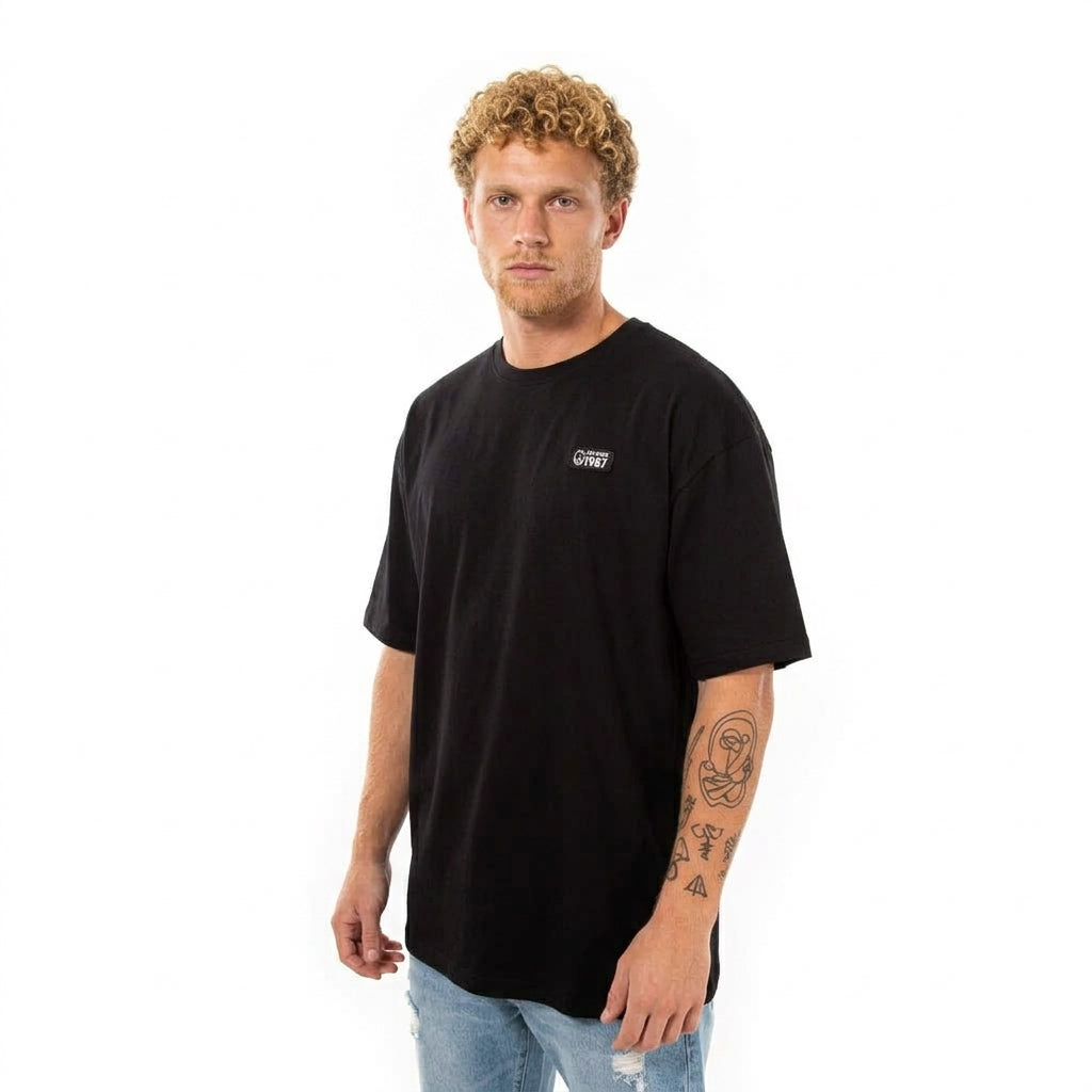 Polera Hombre Oversized Spitfire 1987 Grip State Negro