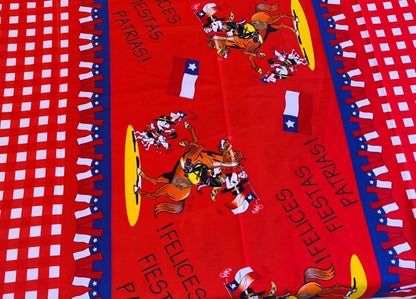 💖 Mantel Fiestas Patrias Diseño Condorito - Género 150x200cms