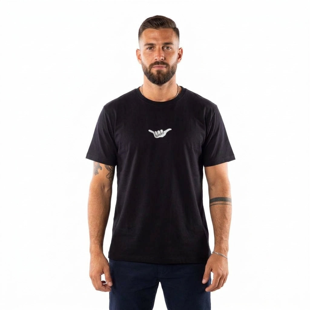 Polera Hombre T-Shirt Hang Loose Black Essencial