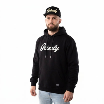 Polerón Hombre Grizzly Griptape Print Script Negro