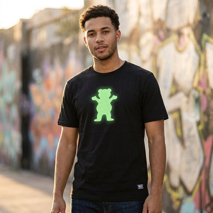 Polera Hombre Grizzly Griptape OG Bear Negro Verde