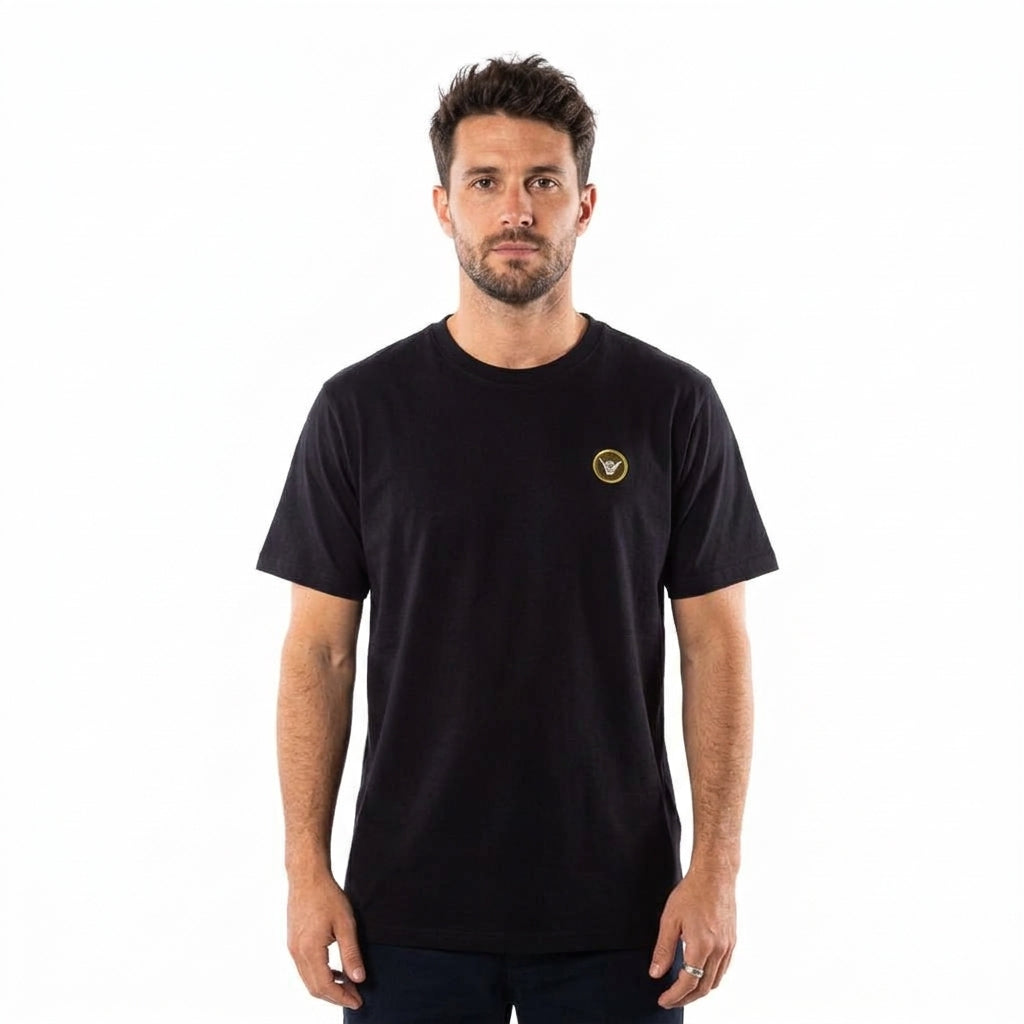 Polera Hombre T-Shirt Hang Loose Black Logo Essencial