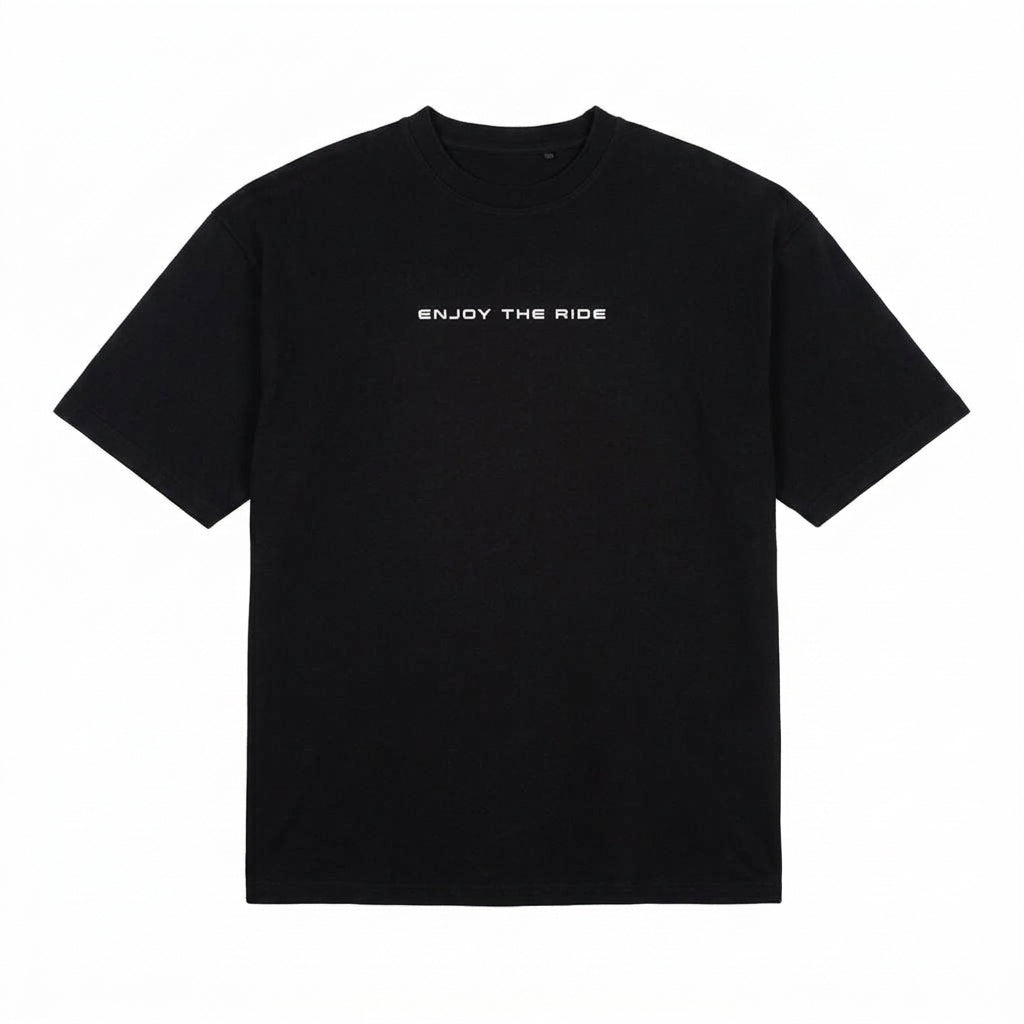 Polera Hombre T-Shirt Oversize Hang Loose Black Enjoy The Ride