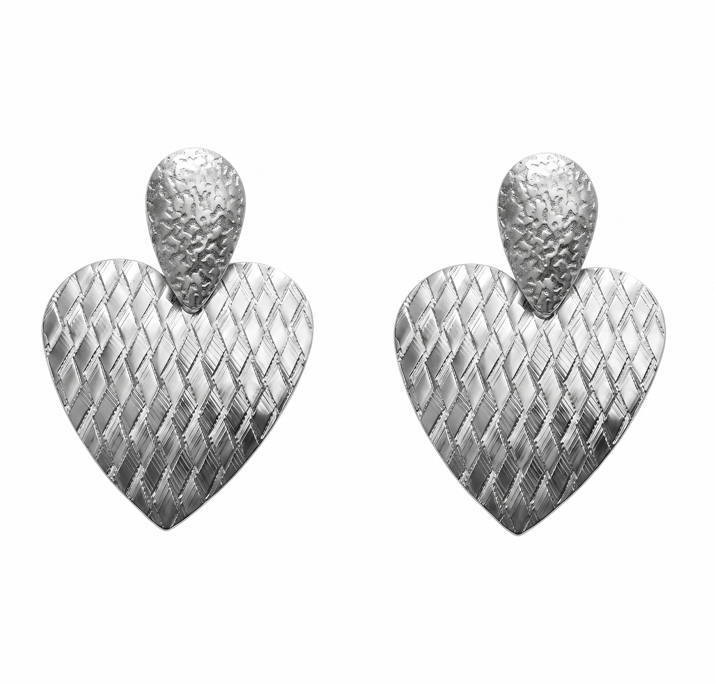 💓 Aros Corazón con Textura