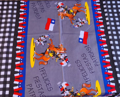 ❤️ Mantel Fiestas Patrias Diseño Condorito - Género 150x200cms