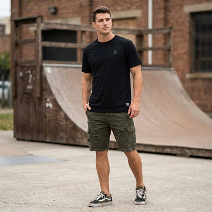 Polera Hombre Grizzly Griptape Embroidered OG Bear All Negro