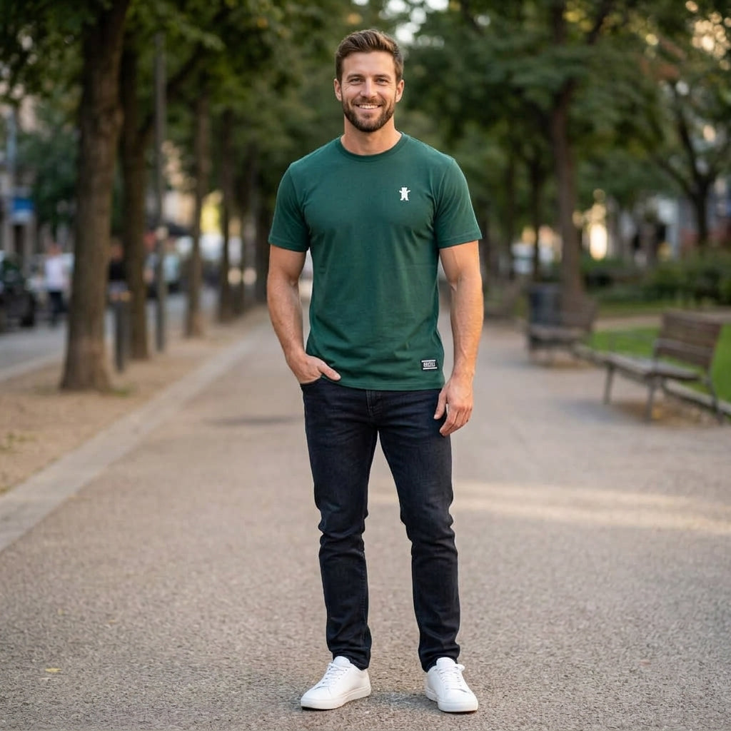 Polera Hombre Grizzly Griptape Embroidered OG Bear Verde