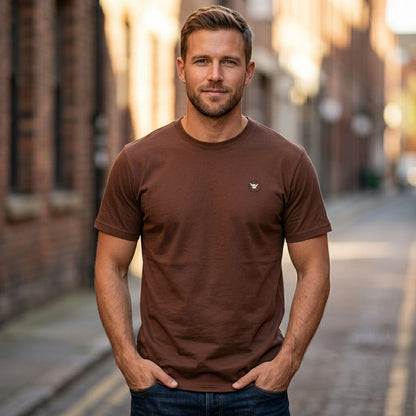 Polera Hombre T-Shirt Hang Loose Coffee Essencial