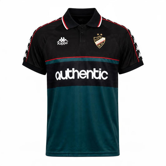Polera Kappa Hombre Authentic Negro Verde