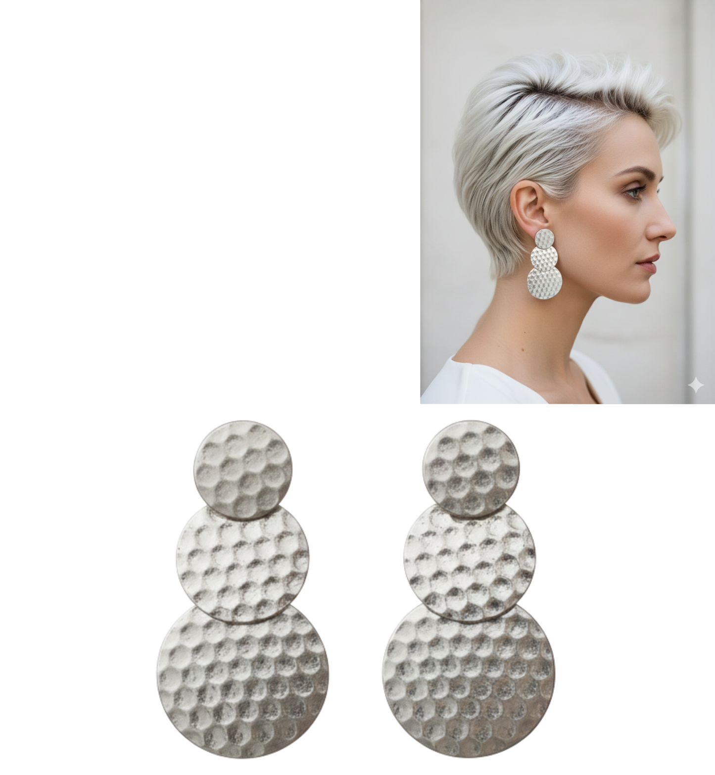 💖Aros Triple Círculo "Chic & Shine"💓