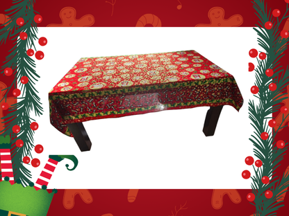 🎅Mantel de Tela Navideño con Brillos Dorados - Premium🎁